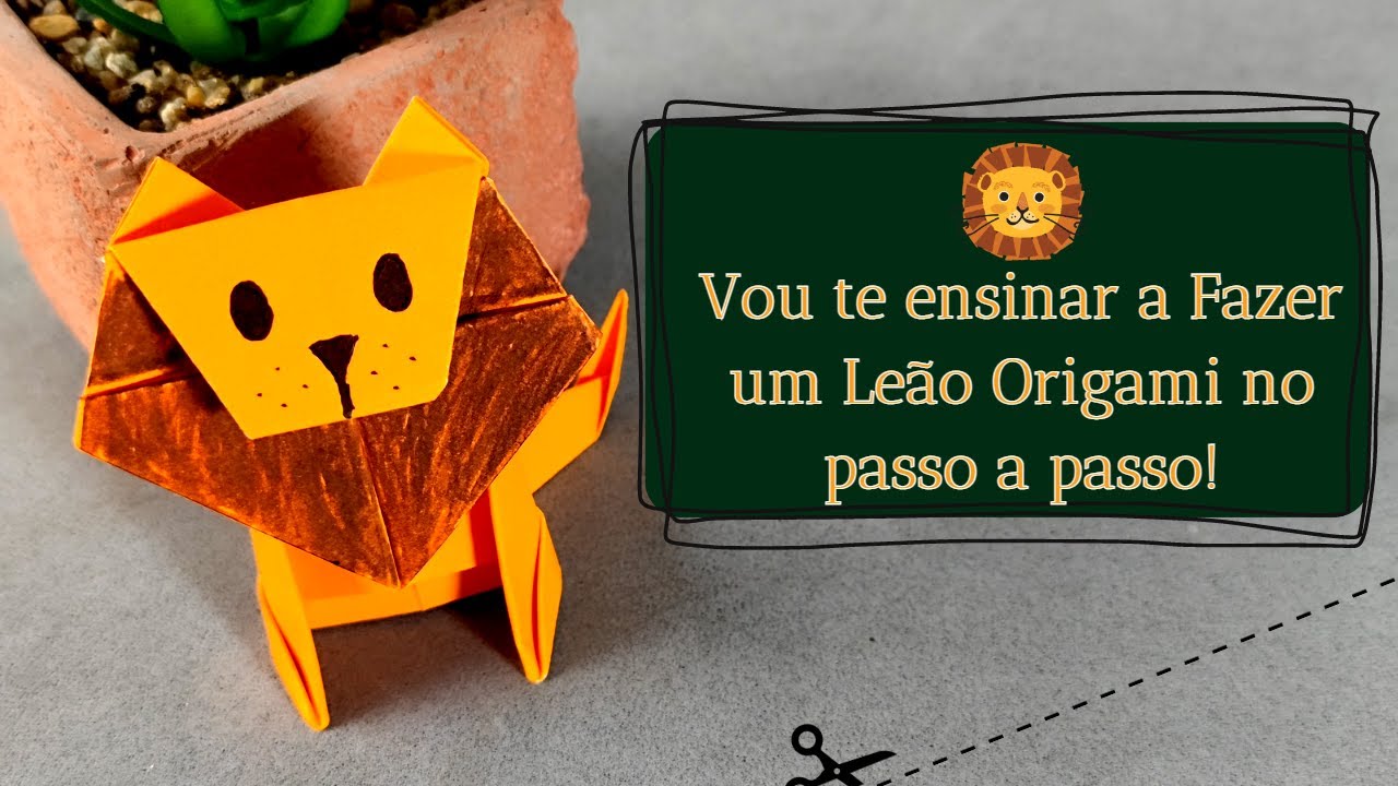 Origami Leão passo a passo! tutorial criando diy