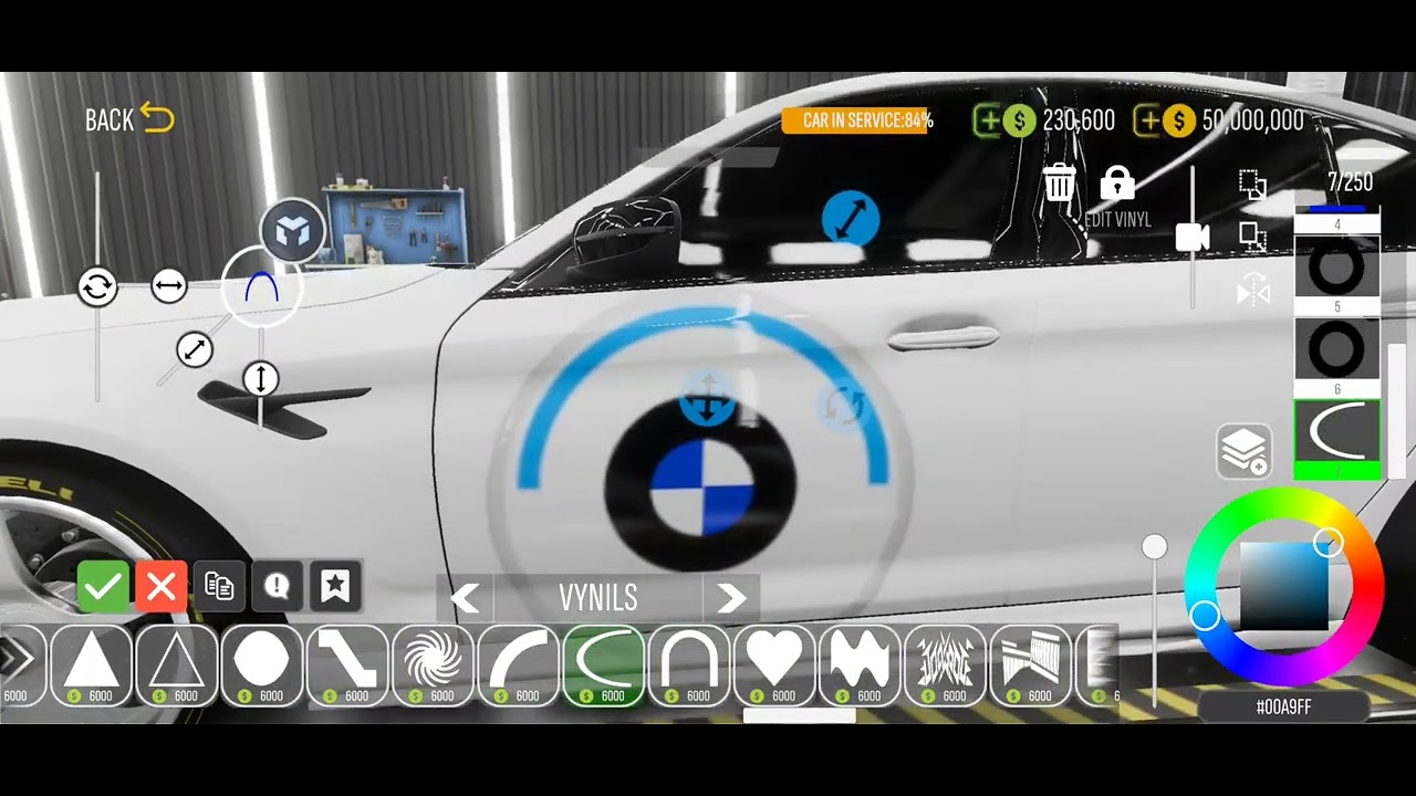 Customizing bmw m5 logo. Car parking multi-player South African style