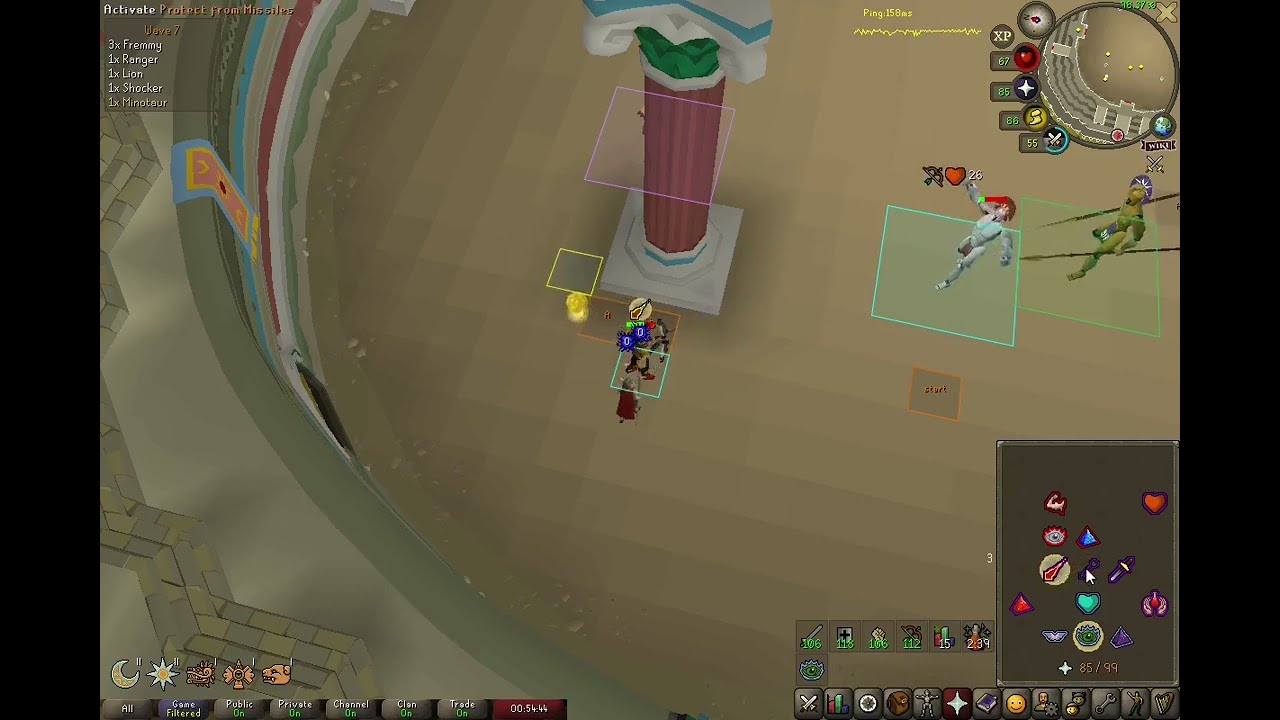 Colosseum AB Offtick: Mage-Range Example (from WDR discord)
