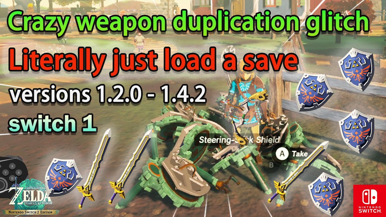 NEW EASY Weapon, Shield Duplication Glitch in Tears of the Kingdom (Switch 1 and 2)