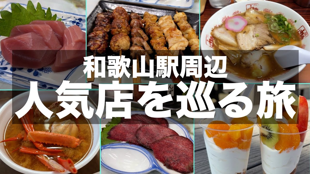 【和歌山グルメ】和歌山市内の人気店で食べ歩き飲み歩き｜旅vlog【Wakayama gourmet trip】