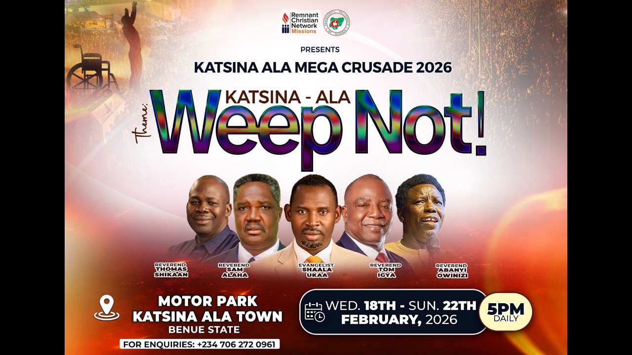 KATSINA-ALA MEGA CRUSADE || WEEP NOT || DAY ONE EVENING