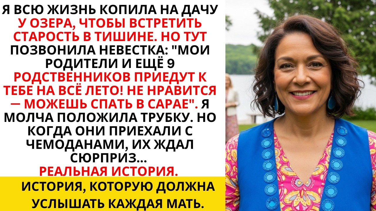 Невестка решила вселить на моей даче родителей и 9 родственников, так что я приготовила им 