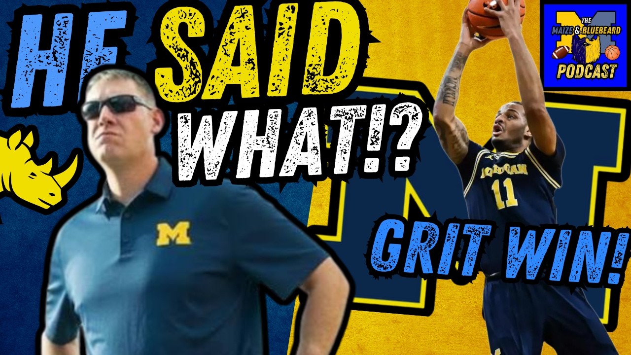 Michigan Coach Said WHAT ABOUT RHINOS!? | UM Basketball's Gritty Win
