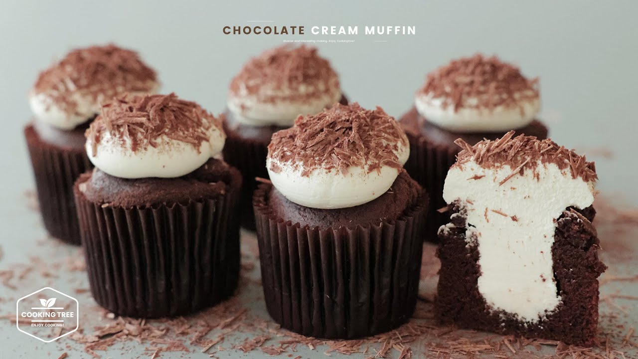 초콜릿 크림 머핀 만들기 : Chocolate Cream Muffin Recipe | Cooking tree