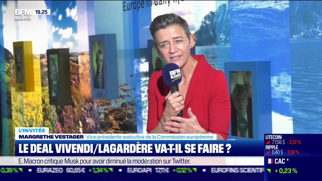 Margrethe Vestager de la Commission europ&eacute;enne, invit&eacute;e de Good Evening Business