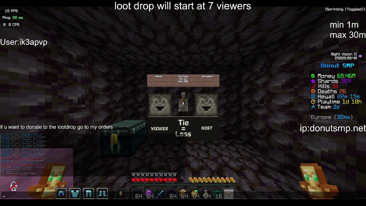 50m lootdrop later gambling and rating bases 1m per