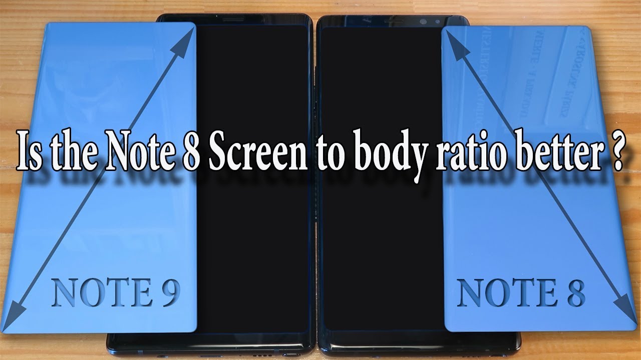 Compare the external dimensions of Samsung Galaxy Note 8 and Note 9