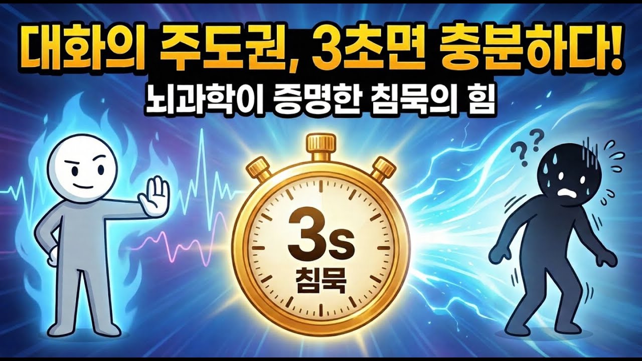 “당황하면 멍청해지는 당신, ‘3초 침묵’ 하나로 대화의 주도권을 완전히 뺏는 뇌과학적 비결