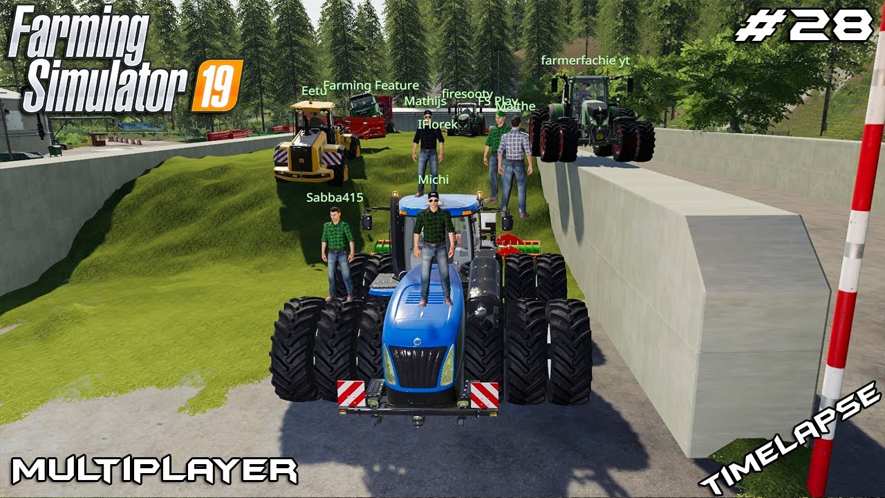 Harvesting every field(SILAGE) | The Old Stream Farm | Multiplayer Farming Simulator 19 | Episode 28