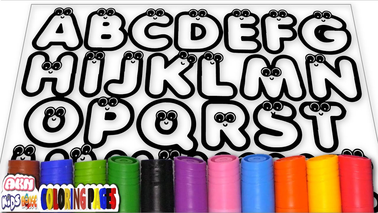 Alphabet Coloring Page: Explore the ABCs in Colorful Style! 🖍️✨ / Akn Kids House