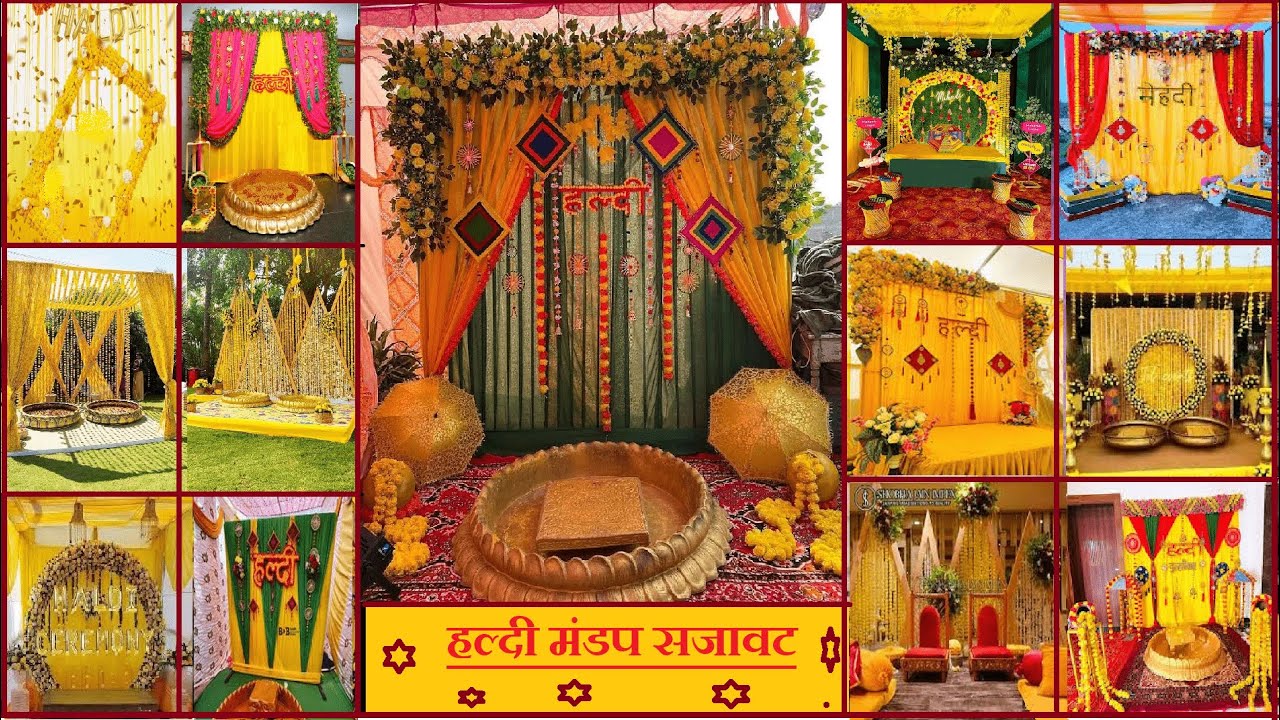 HALDI CEREMONY STAGE DECORATION,HALDI decoration ideas AT HOME,HALDI STAGE DECORATION IDEAS,HALDI 