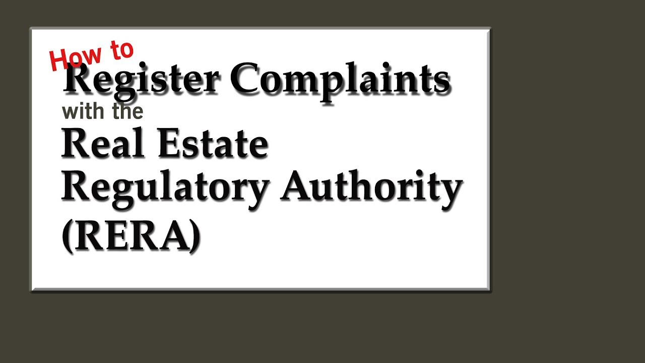 How to Register Complaints in RERA