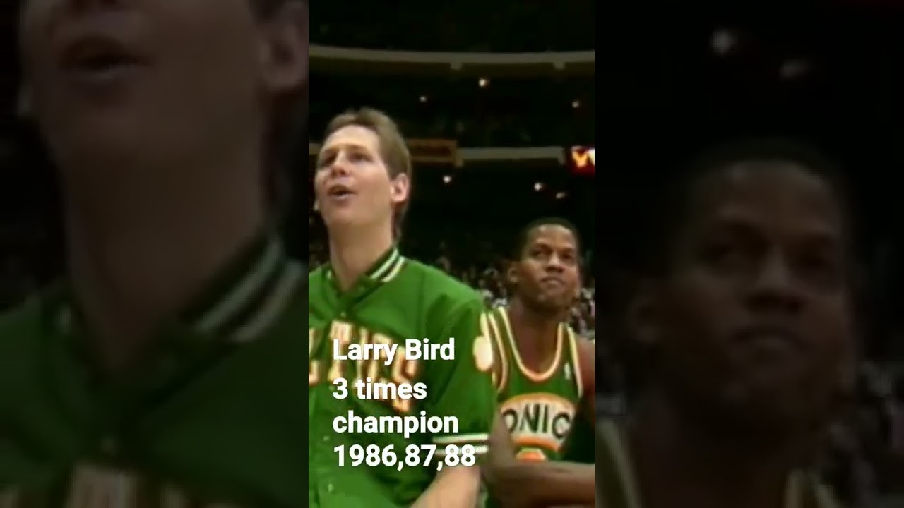 Larry Bird 3 times champion 1986,87,88