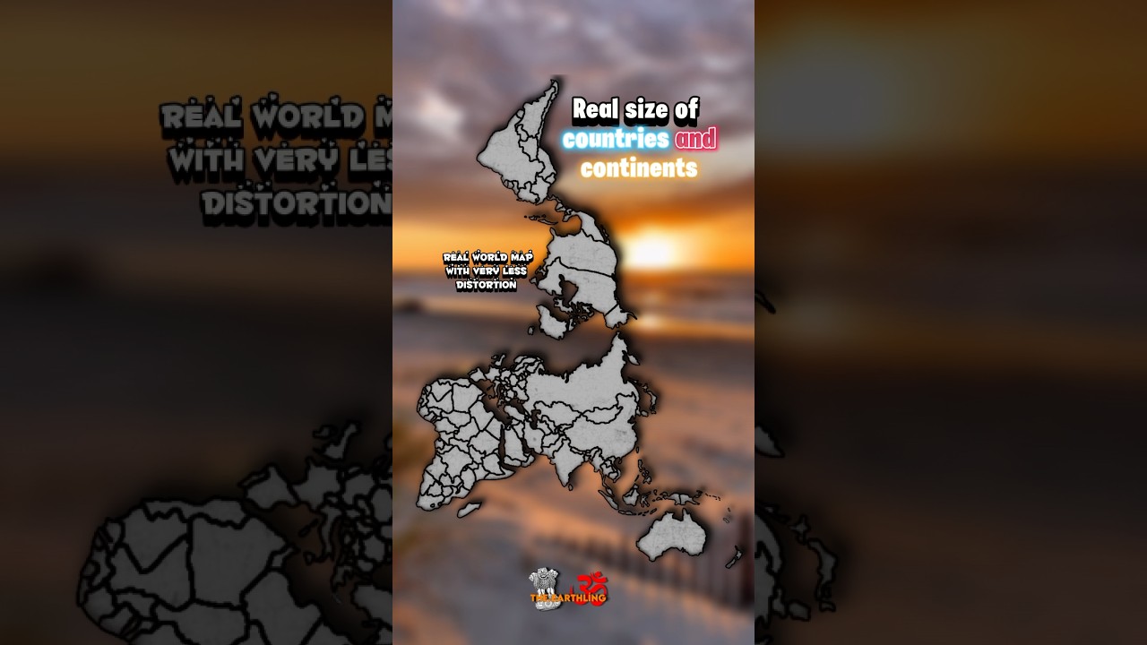 Real size of countries and continents #trending #history #map #size #realsize #mercator #worldmap