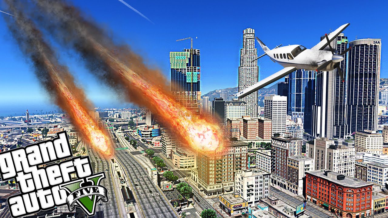INSANE METEORS DESTROY LOS SANTOS - GTA 5 END OF LOS SANTOS APOCALYPSE MOD - MICHAEL'S FAMILY