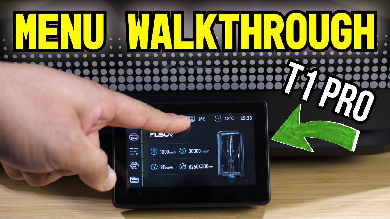 FLSUN T1 Pro Full Menu Walkthrough