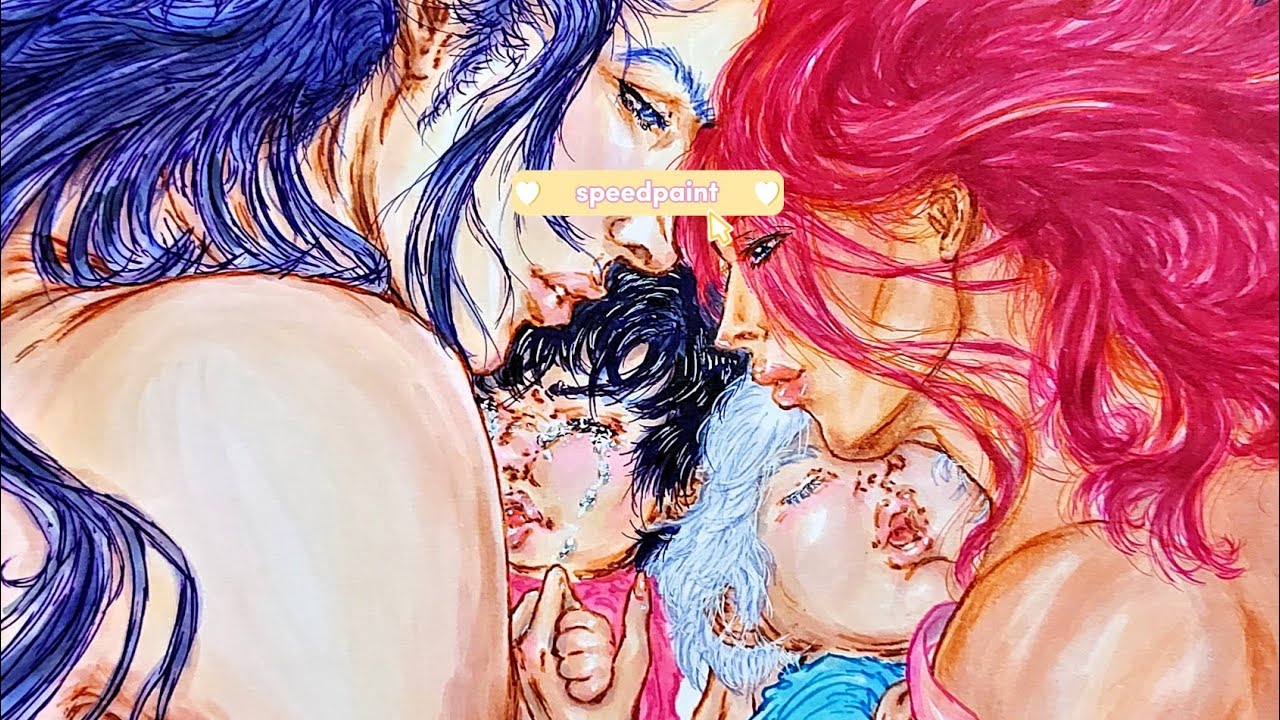 Eva and Sparda's family PART 2 💗 Coloring Timelapse🌻Speedpaint #dmcdevilmaycry #art 