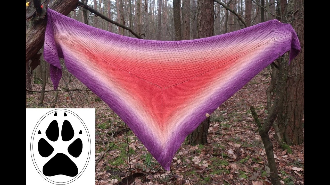 Chusta mech na szydełku od środka crochet shawl - moss stich from the center