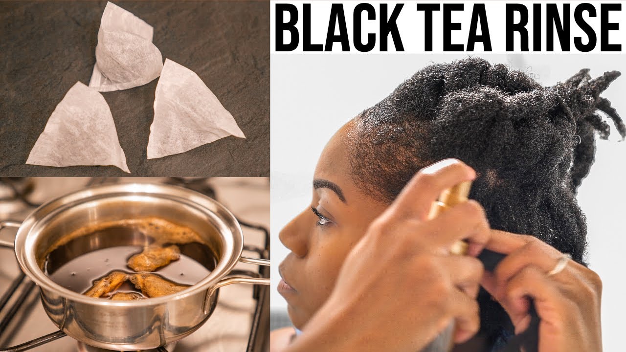 BLACK TEA RINSE on NATURAL HAIR