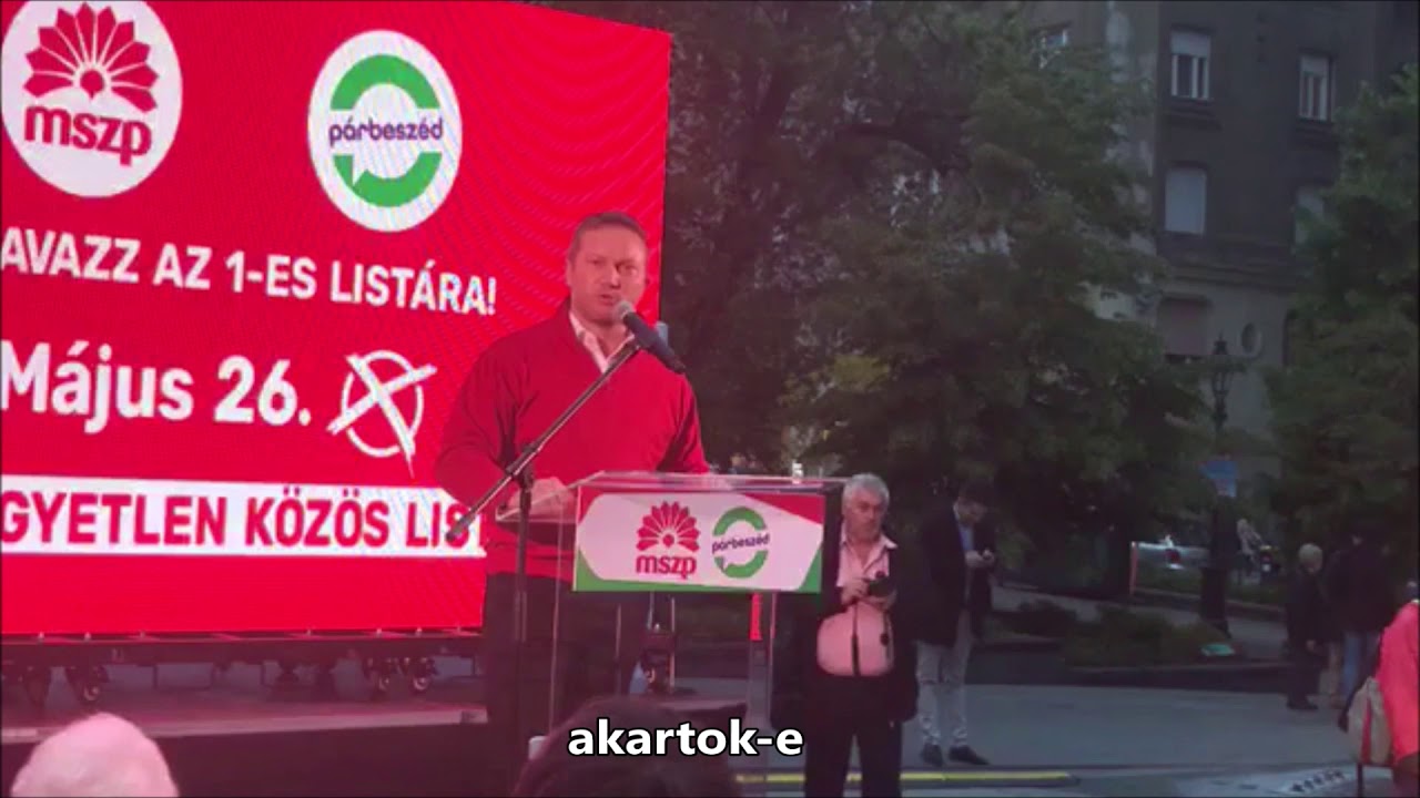 Ujhelyi Istv&aacute;n besz&eacute;de az MSZP-P&aacute;rbesz&eacute;d f&aacute;kly&aacute;s felvonul&aacute;s&aacute;n