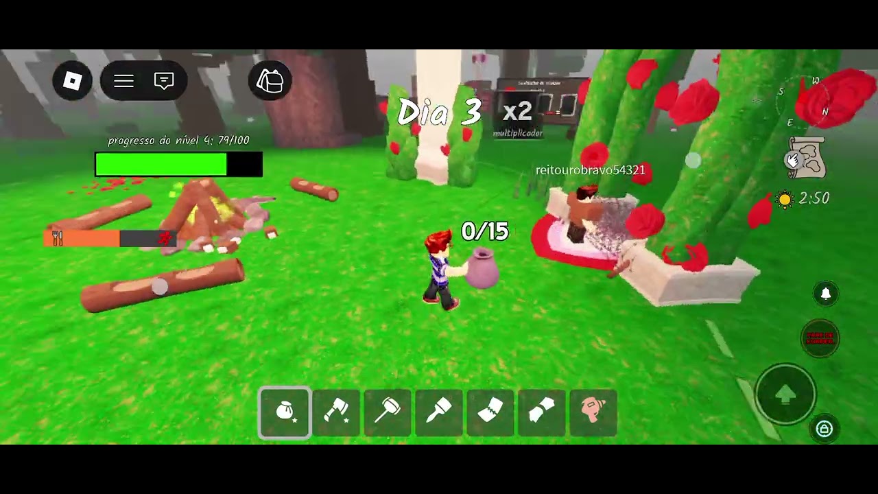 Eu tentei sobreviver no 99 noites na floresta mas não consigo 