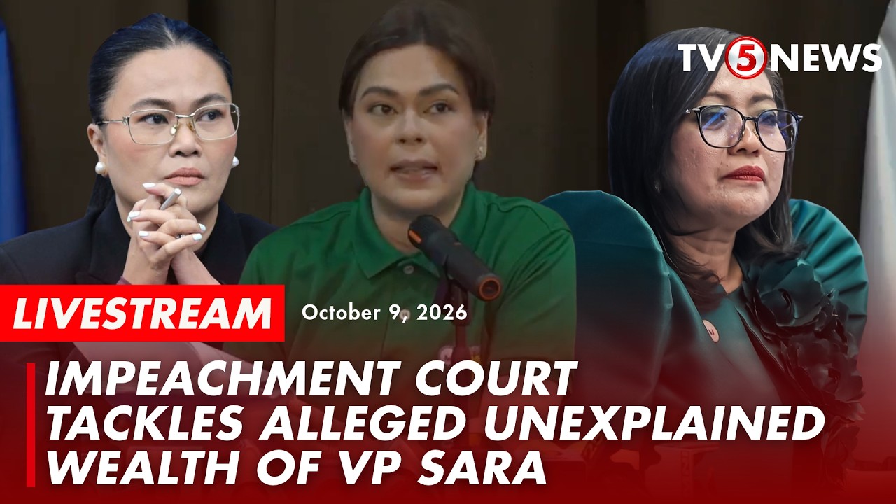 LIVE | Impeachment hearing of VP Sara Duterte - Day 37 #VPSaraonTrial (October 9, 2026)