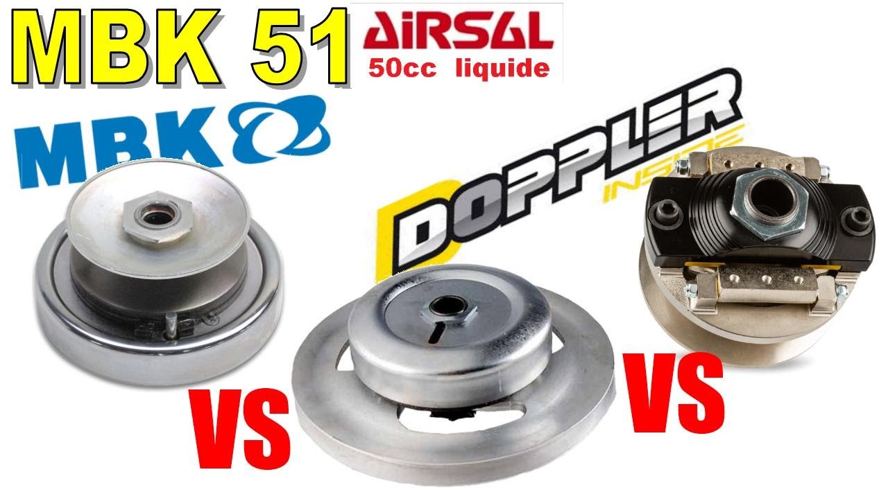 MBK 51 Airsal T4 vario origine VS ER3 embrayage VS Poulie embrayage