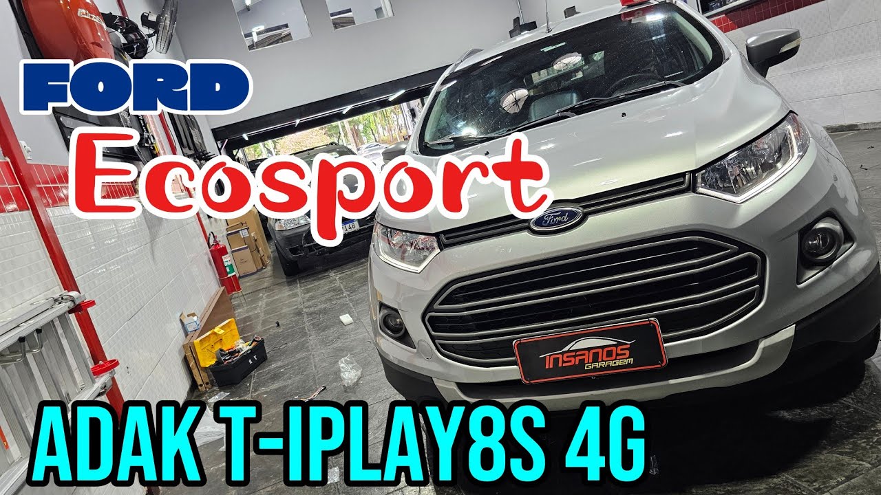Central Multimidia Ford Ecosport Adak T-Iplay8S 4G, Carplay e Android Auto, Bluetooth, IPS, DSP, GPS
