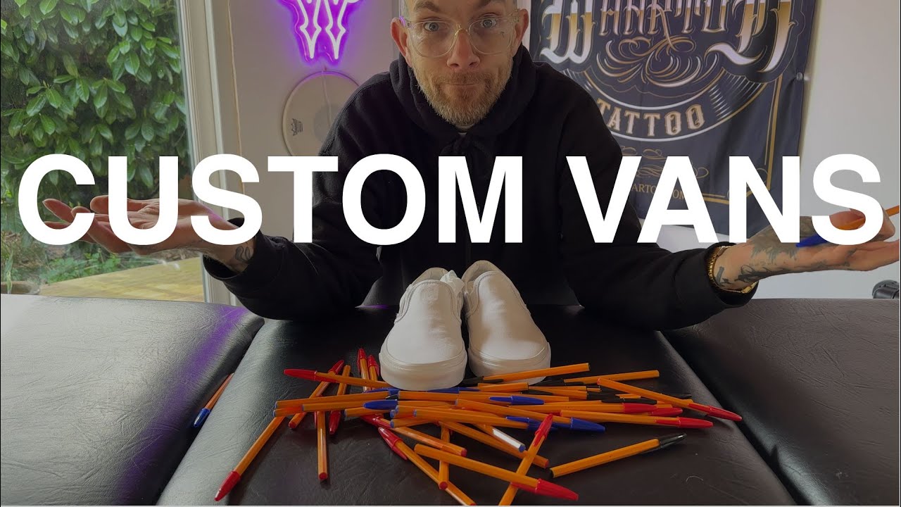 Custom Vans Slip Ons Using Just a Ballpoint Pen