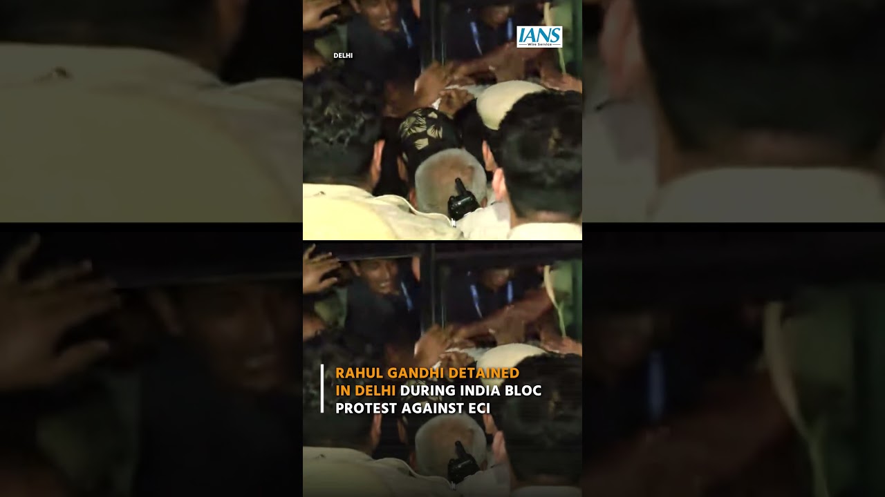 Rahul Gandhi Detained In Delhi During INDIA Bloc Protest Against ECI