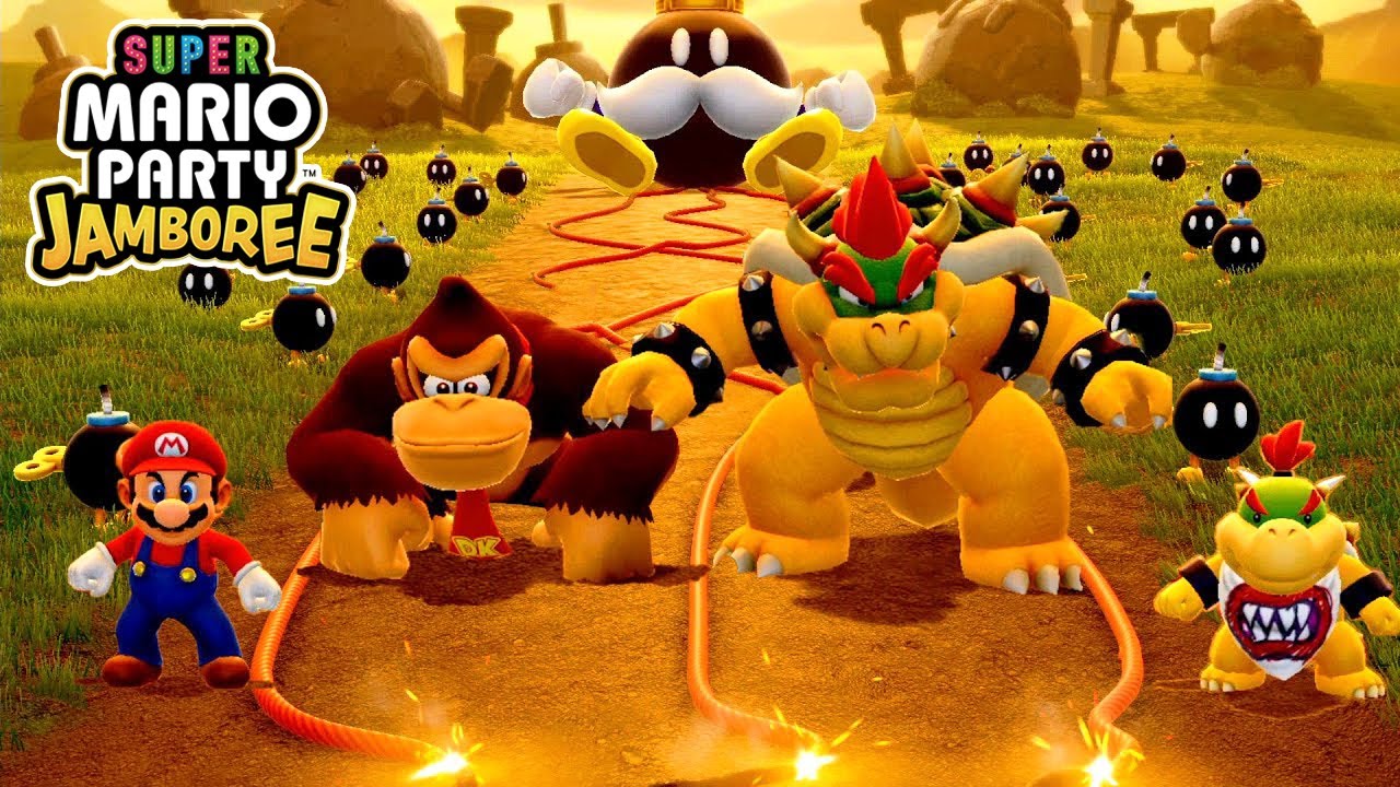 Super Mario Party Jamboree - Mario vs Donkey Kong vs Bowser vs Bowser Jr