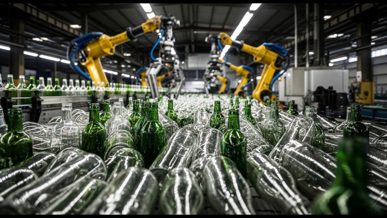 ¿Cómo Millones de Botellas Vacías se Convierten en Vidrio Nuevo ♻️ la Mayor Línea de Reciclaje