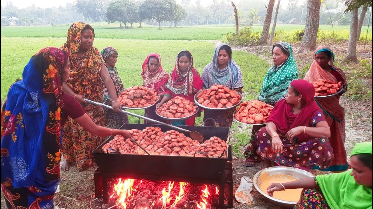 Best Evening Snack - 65 KG New Potato & Spice Ingredient Mixed Fried Chop Making For Full Villagers