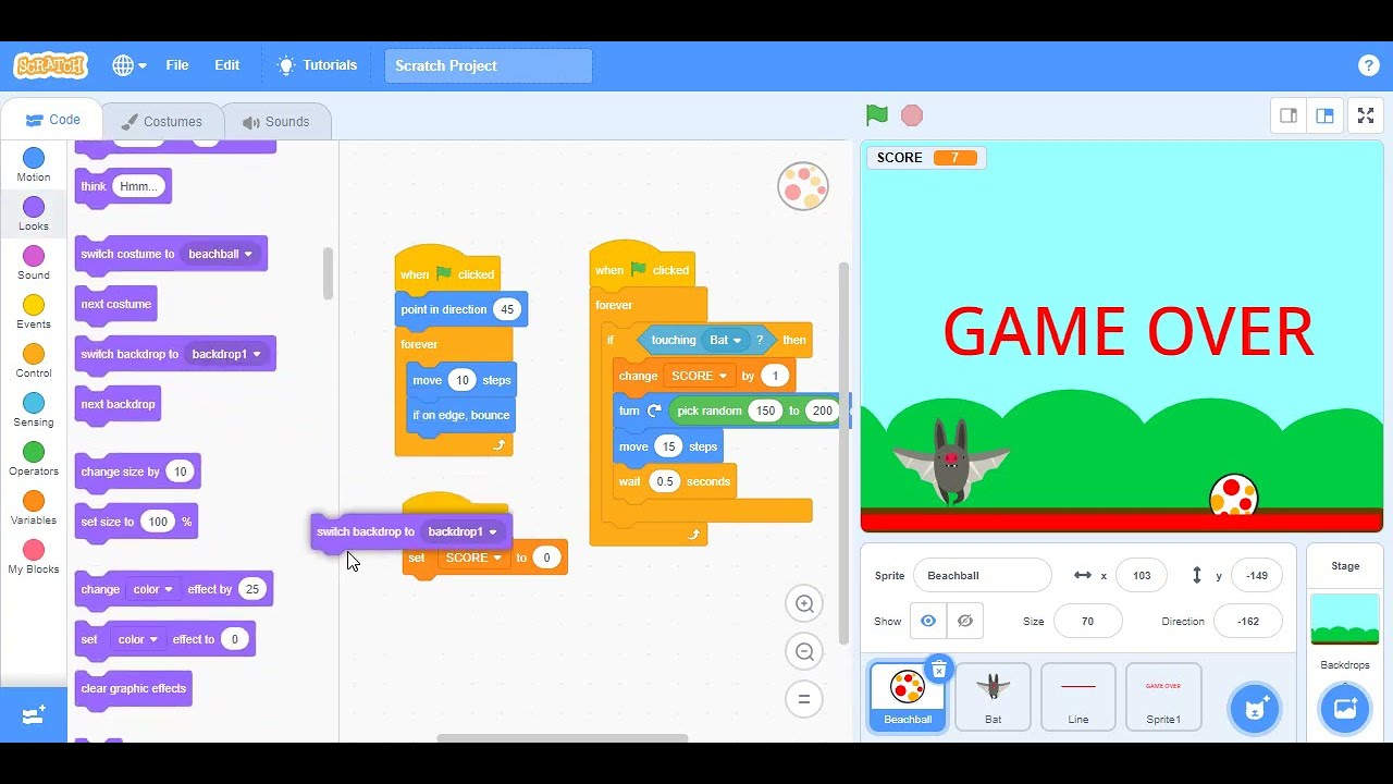 Buat Pong Game di Aplikasi Scratch