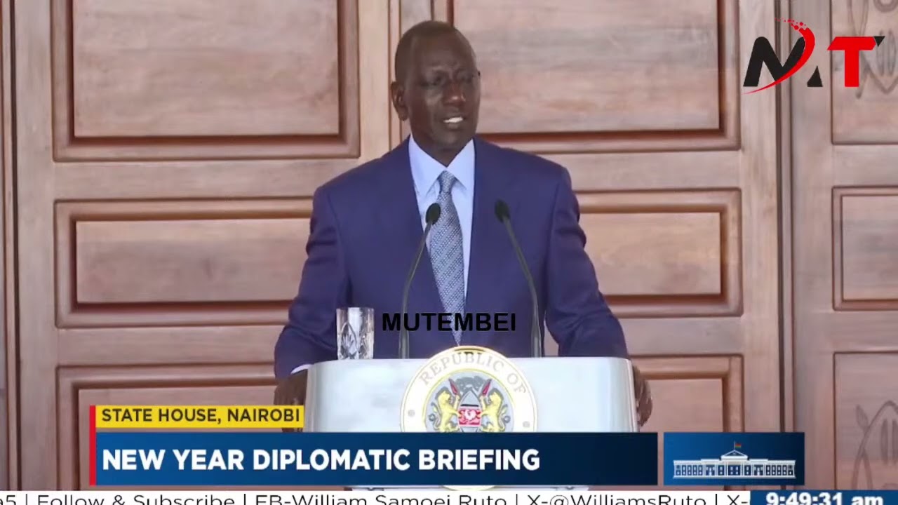 RUTO DELIVERS A POWERFUL SPEECH AT NEW YEAR DIPLOMATIC BRIEFINGS IN STATE HOUSE!!!!