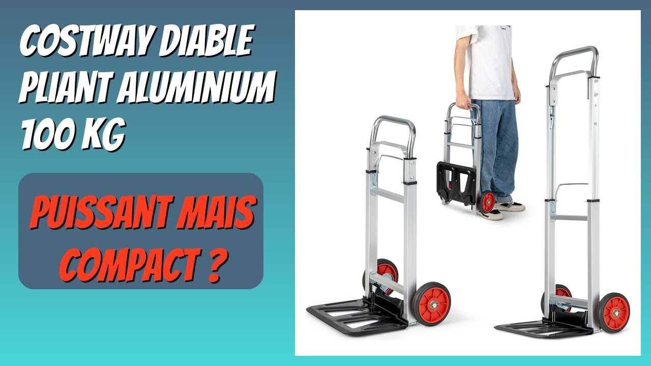AVIS (2026) : COSTWAY Diable Pliant Aluminium 100 KG. DÉTAILS