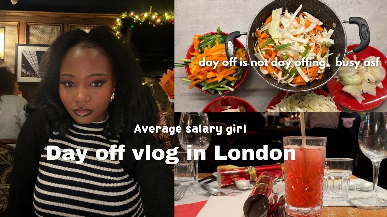 Day off vlog of an average salary girl in London, pilate, shopping 🛒 , batch cooking, work dinner