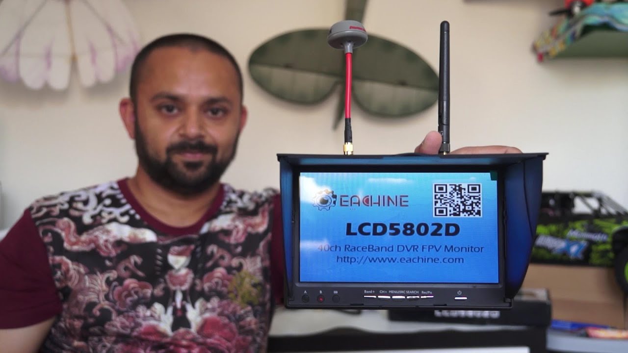 Eachine LCD5802D 5.8G 40CH 7-дюймовый FPV-монитор с DVR