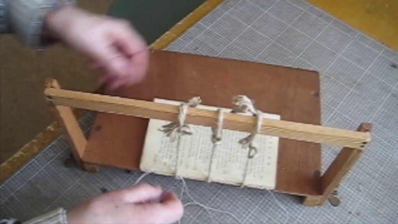 9. Leather binding: cord sewing