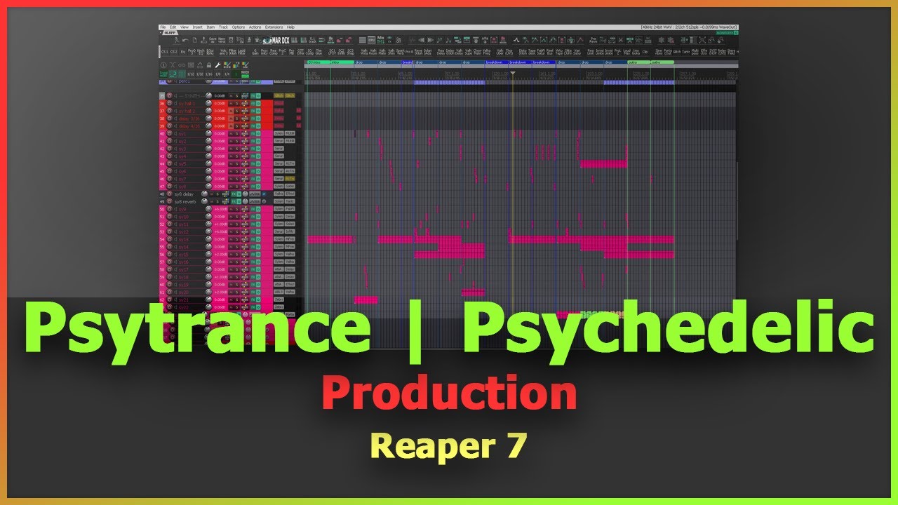 Psytrance / Psychedelic Production in Reaper 7 | #psytrance #psychedelictrance #psy