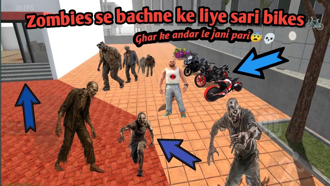 Franklin ke city me zombies🧟‍♀️attack😱 #indianbikedriving3d #zombies #bikelover #gaming #franklin