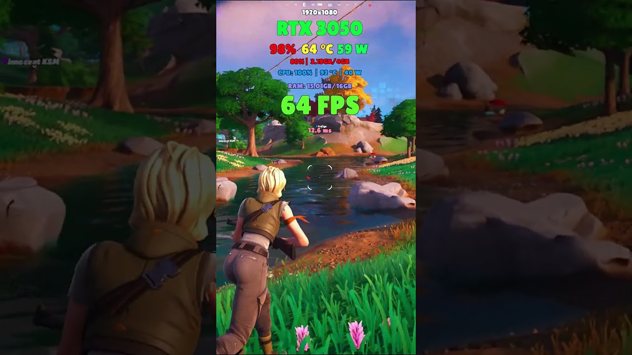 RTX 3050 4GB - Fortnite Full HD FPS (EPIC graphics)