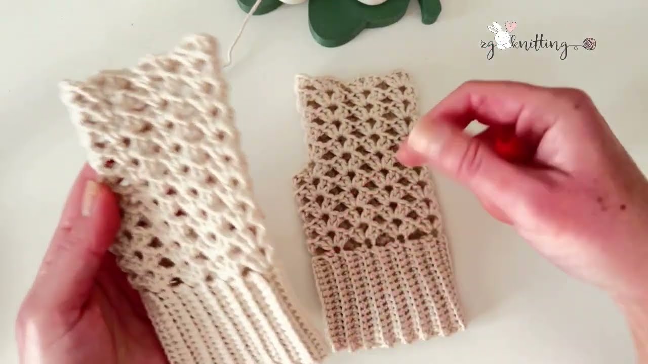 2 Saatte Ör Kullan | Tığ ile Parmaksız Eldiven Yapımı 🌼