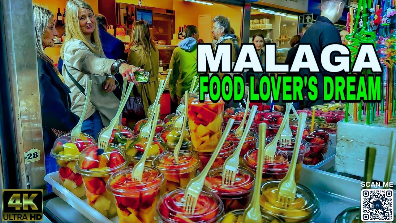 Malaga's Best Kept Secret: The Atarazanas Food Dream Walk [4K]
