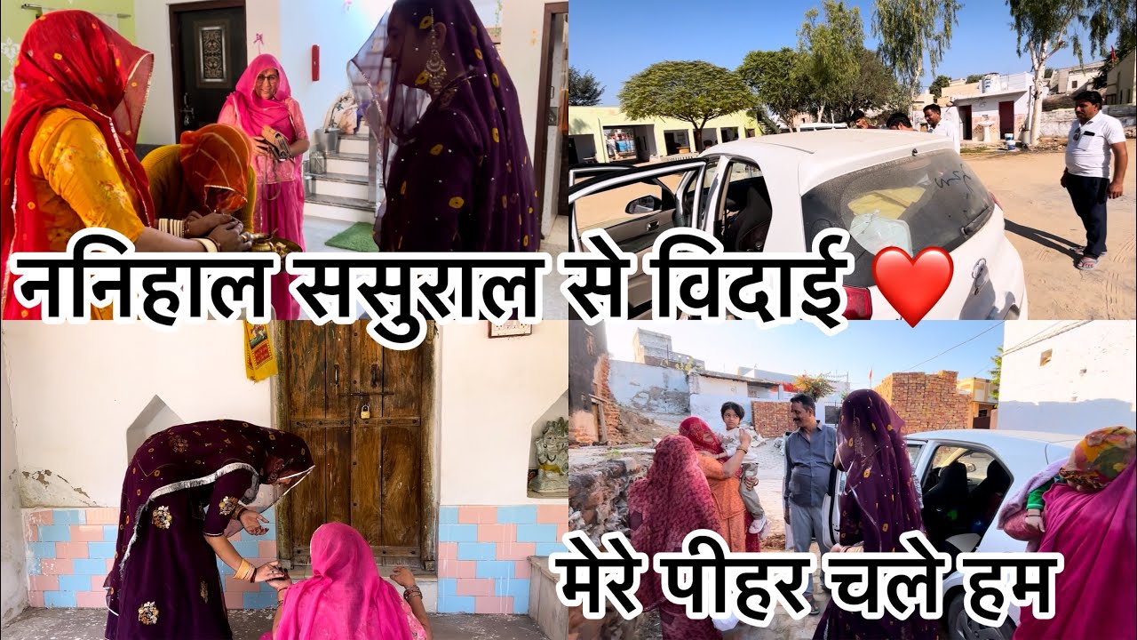 ननिहाल ससुराल से हुई हमारी विदाई 🙂।। मेरे पीहर चले सब एक साथ ❤️