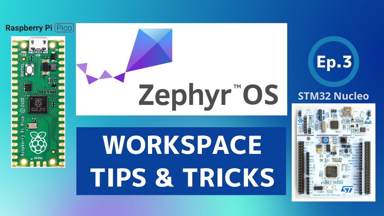 Zephyr RTOS Workspaces for Raspberry Pi Pico and other boards like STM32. Ep.3