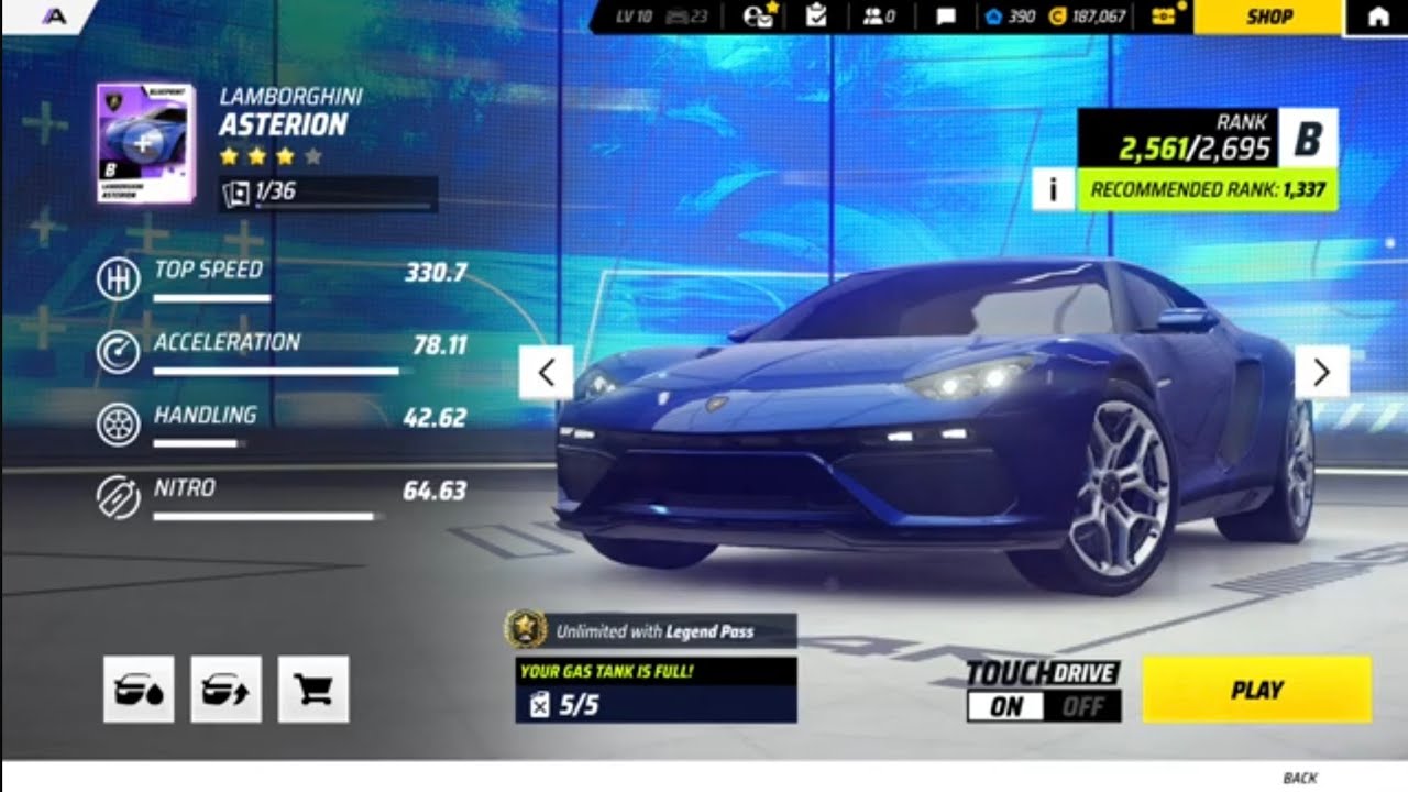 #asphaltlegendsunite Career #lamborghini asterion 3stars