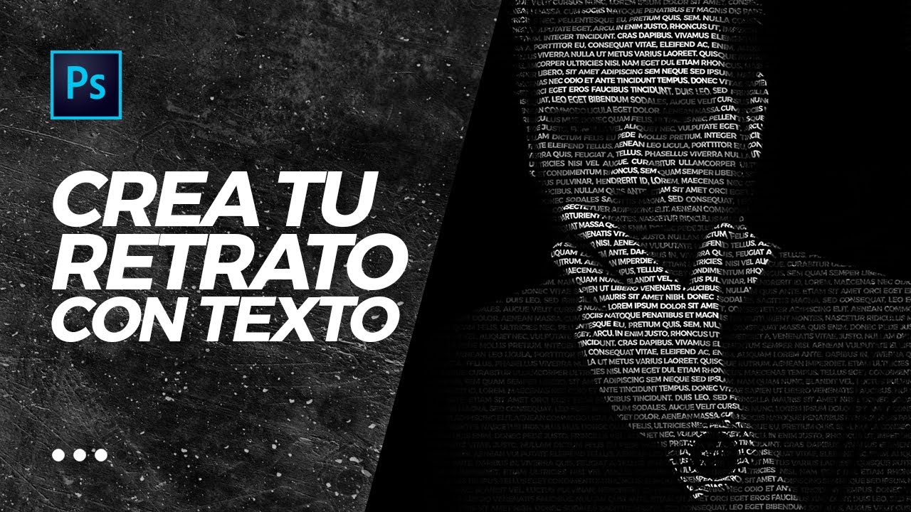 Photoshop Tutorial | Imagen hecha con TEXTO | Efecto tipográfico