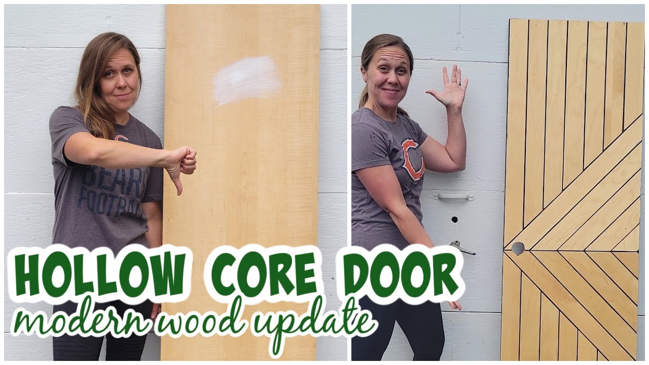 Update a Hollow Core Door - RV Camper Door Makeover to a Modern Wood Design